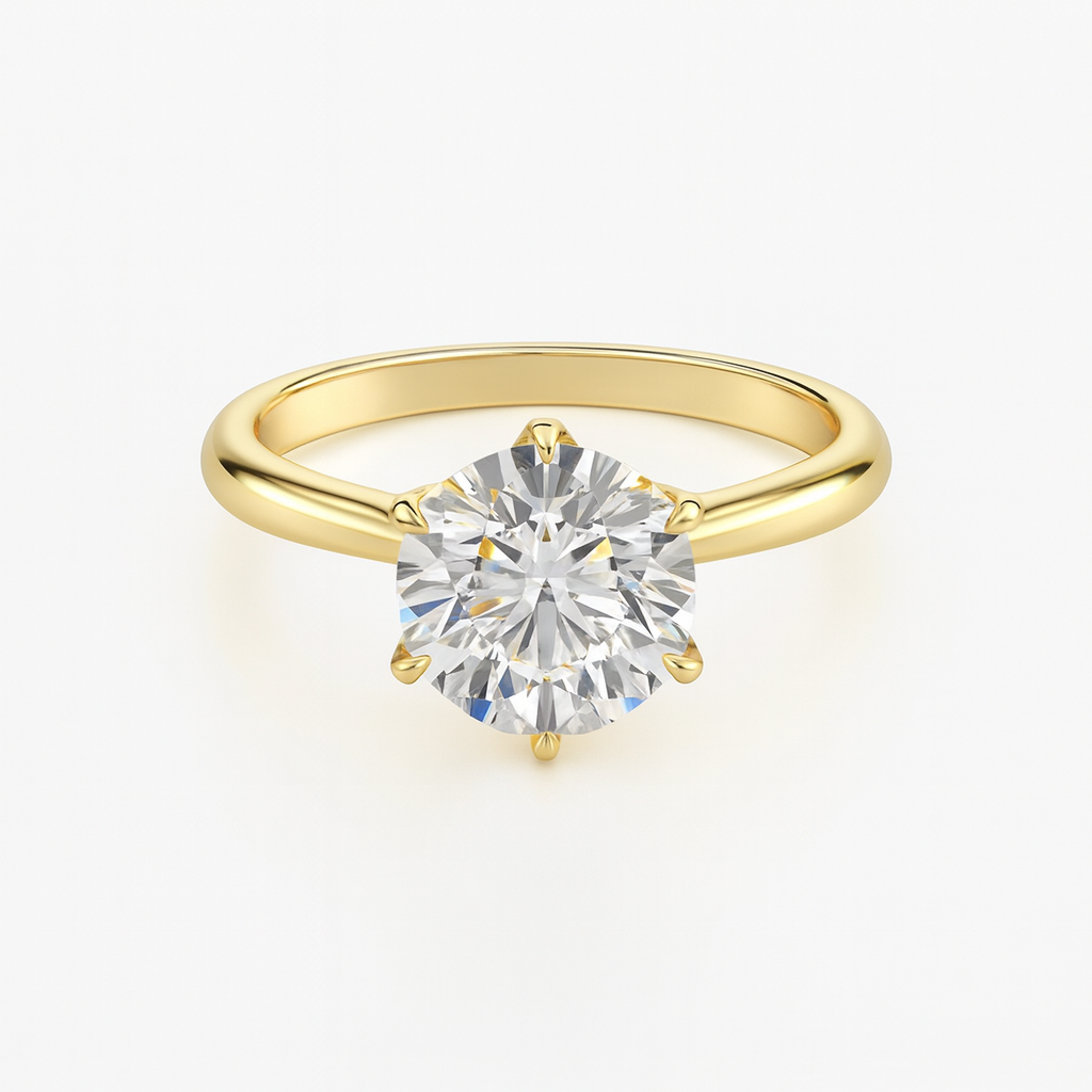 925 Sterling Silver 3CT Solitaire Korean Diamond Ring for Women