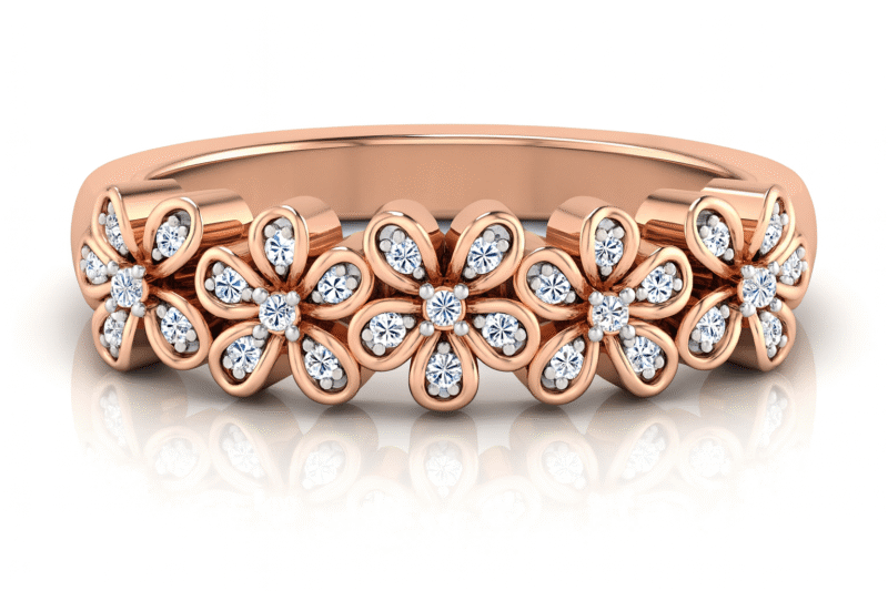 925 Silver Diamond Eternity Band Ring