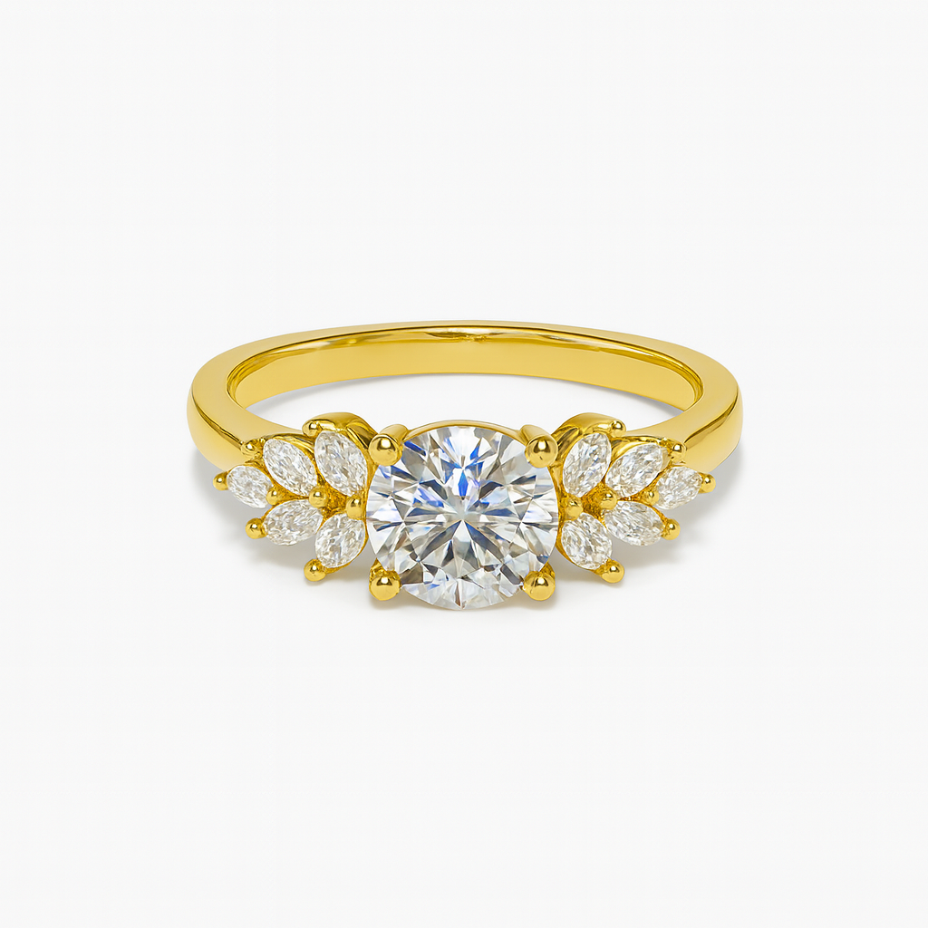 925 Sterling Silver Multi Stone Diamond Ring