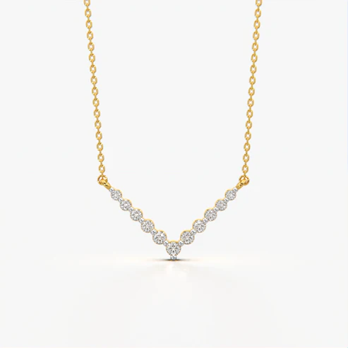 Graduated V Chevron Necklace